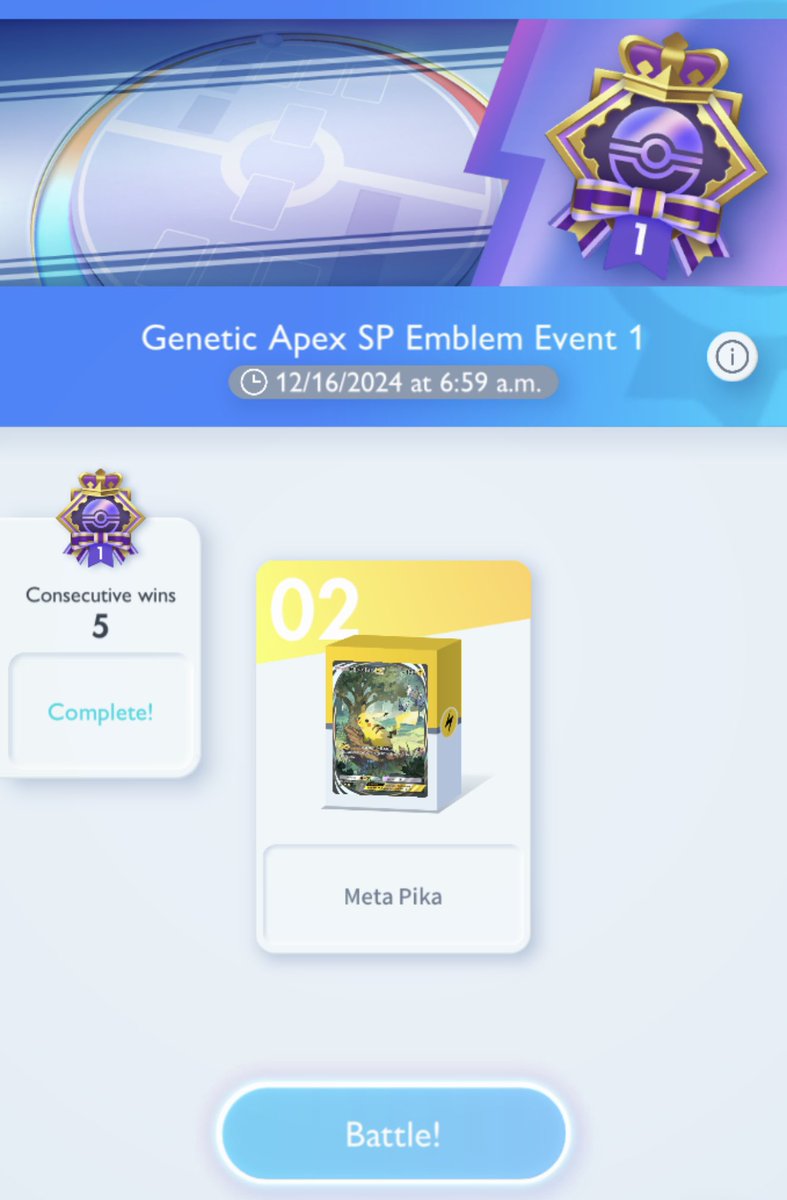 5 wins back to back, Pika is a save bet 💯
⚡️⚡️⚡️⚡️⚡️⚡️⚡️⚡️⚡️⚡️⚡️⚡️⚡️⚡️⚡️

#PokemonTCGPocket #Pokemon #event