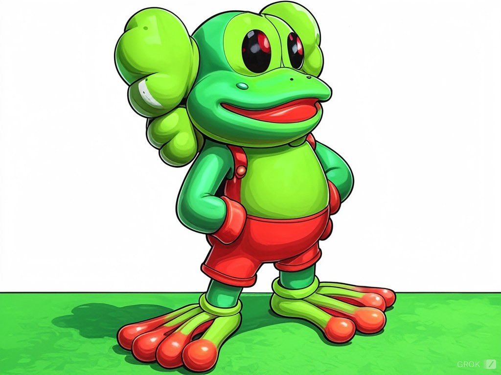 LisaLisa's tweet photo. @pepe @pepecoineth @grok KAWS companion #PEPE
#GrokMasterpiece πΈπ§π»βπ¨π¨ https://t.co/sYjaZjUZBM