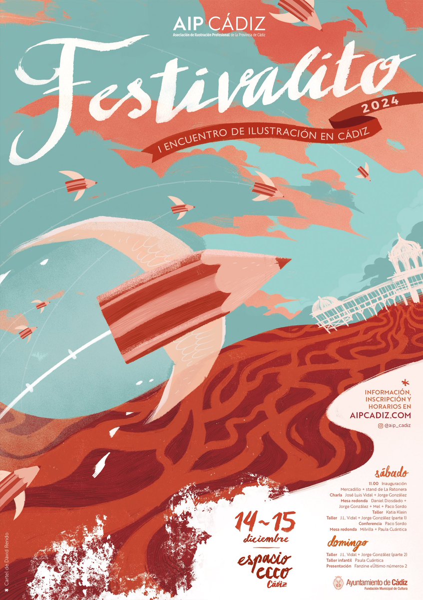 queremos invitaros al I Encuentro de ilustración de Cádiz de la AIP, ¡nuestro I FESTIVALITO! 
TODA LA INFORMACIÓN EN AIPCADIZ.COM
#culturacadiz