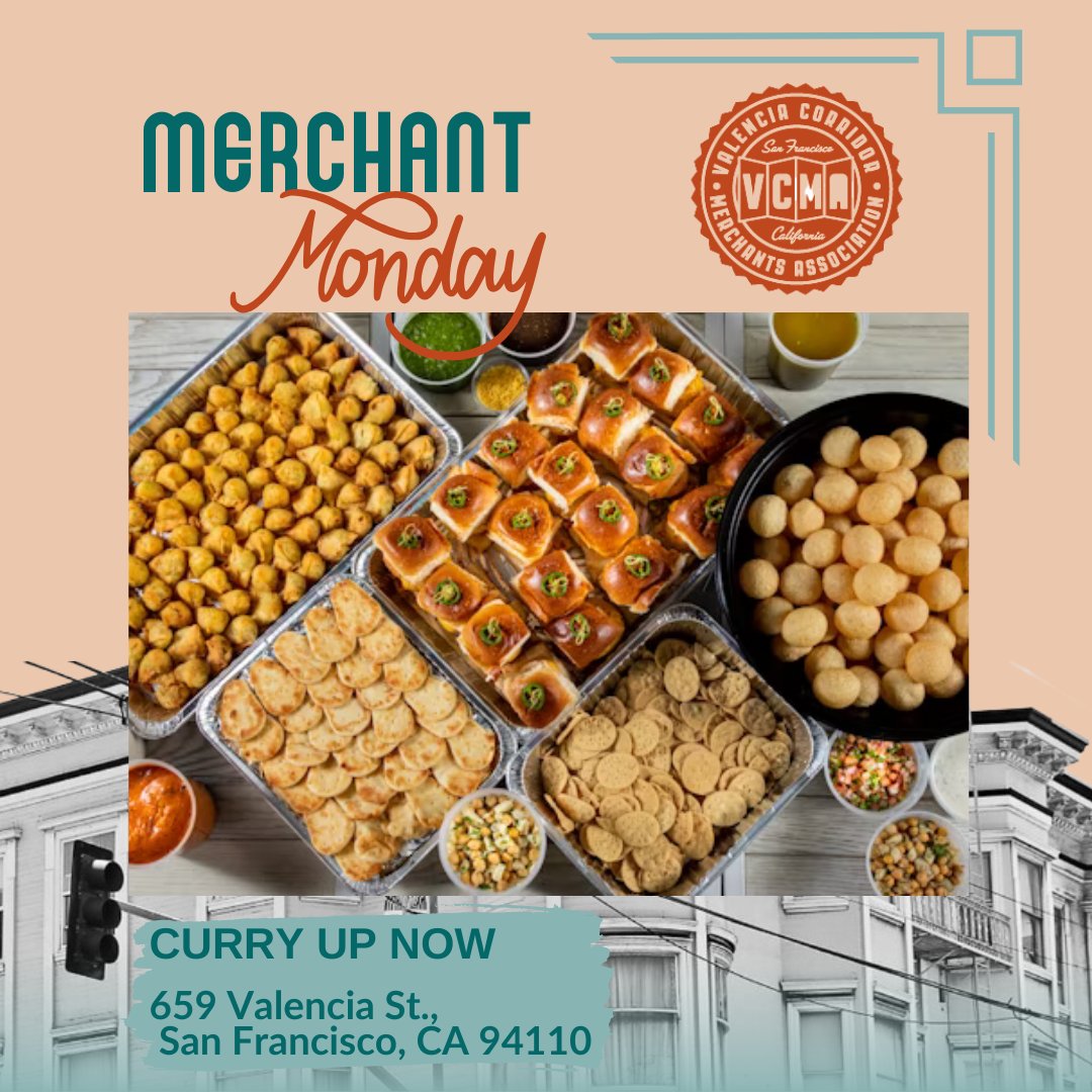 ValenciaCorrSF's tweet photo. Spice up your day with @CurryUpNow! Try the Indian Burrito Box or host a party with their DIY Street Food Buffet. 🌎 Earth-friendly dining at 659 Valencia St, SF. https://t.co/olGkg0bZwN