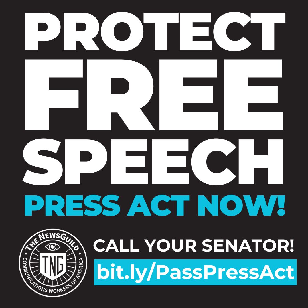 ⏰ TIME TO PASS THE PRESS ACT! 

The U.S. Senate has a chance to pass the bi-partisan PRESS Act, which is a critical shield law that protects journalists, whistleblowers and news sources from government overreach and spying.

CALL your senator: bit.ly/PassPressAct