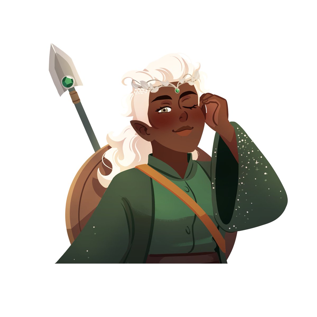 Elerina reading this over my shoulder: 
(art by <a href="/polymorphin_/">lauren 🌷📚 graphic novel grind</a> !)