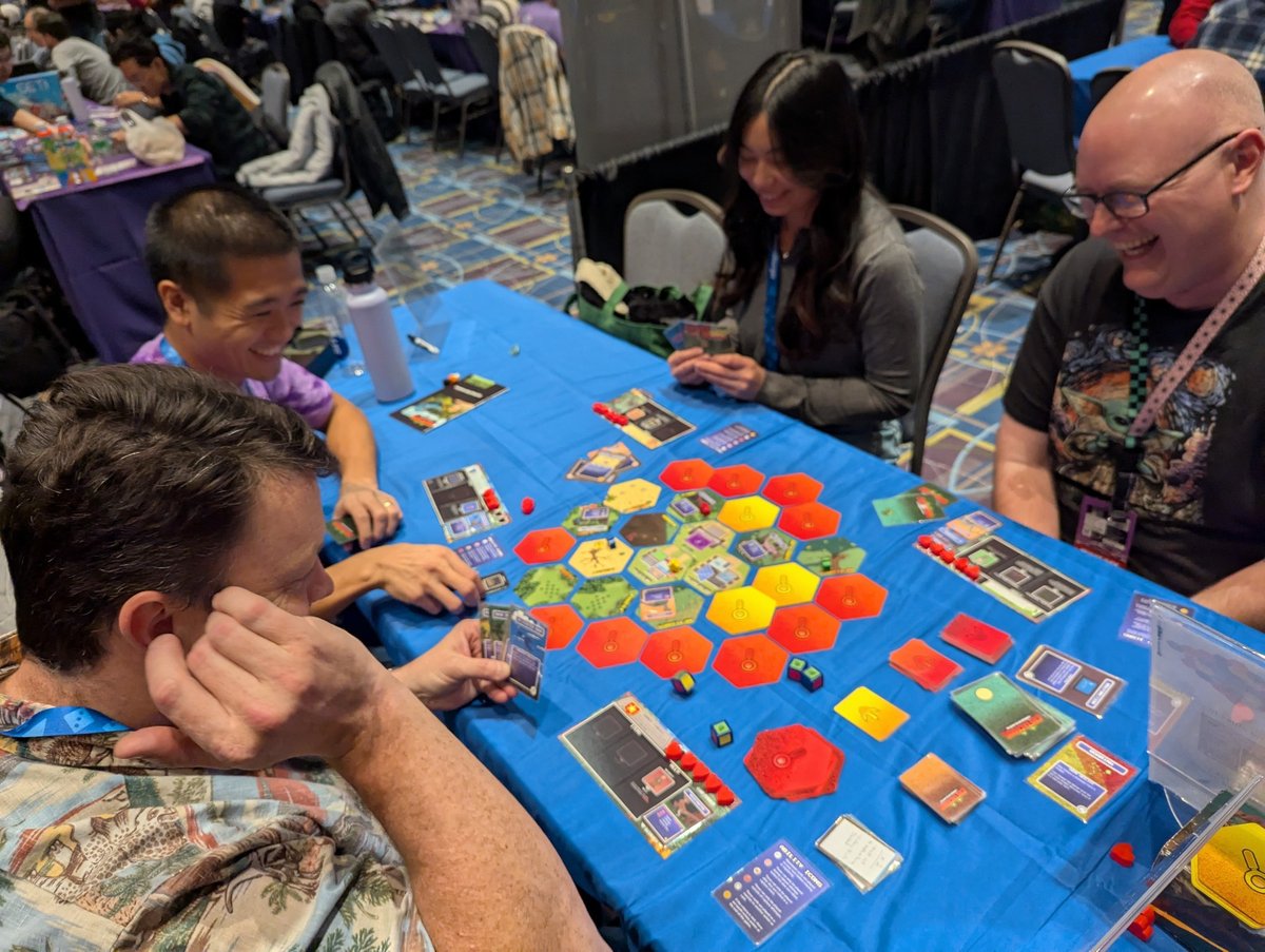 cretaceous_game's tweet photo. Had a blast playing testing my game Cretaceous at Pax Unplugged. Thanks to all that helped test or just swing by to check out the game! https://t.co/ObpaogaNb8
