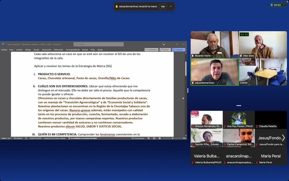 #Entérate | En la última sesión del seminario Diseño de Marca para Empresas Sociales y Solidarias del Sureste de México, las organizaciones presentaron los casos específicos que trabajaron en equipo durante la semana ✍️.  @CitibanamexCS <a href="/fomento_social/">Fomento Social Banamex, A.C.</a> @nuupagro