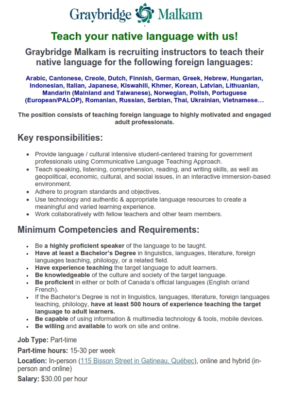 GM is recruiting #Foreign #Language #Instructors 
ow.ly/JQ4t50TIY80