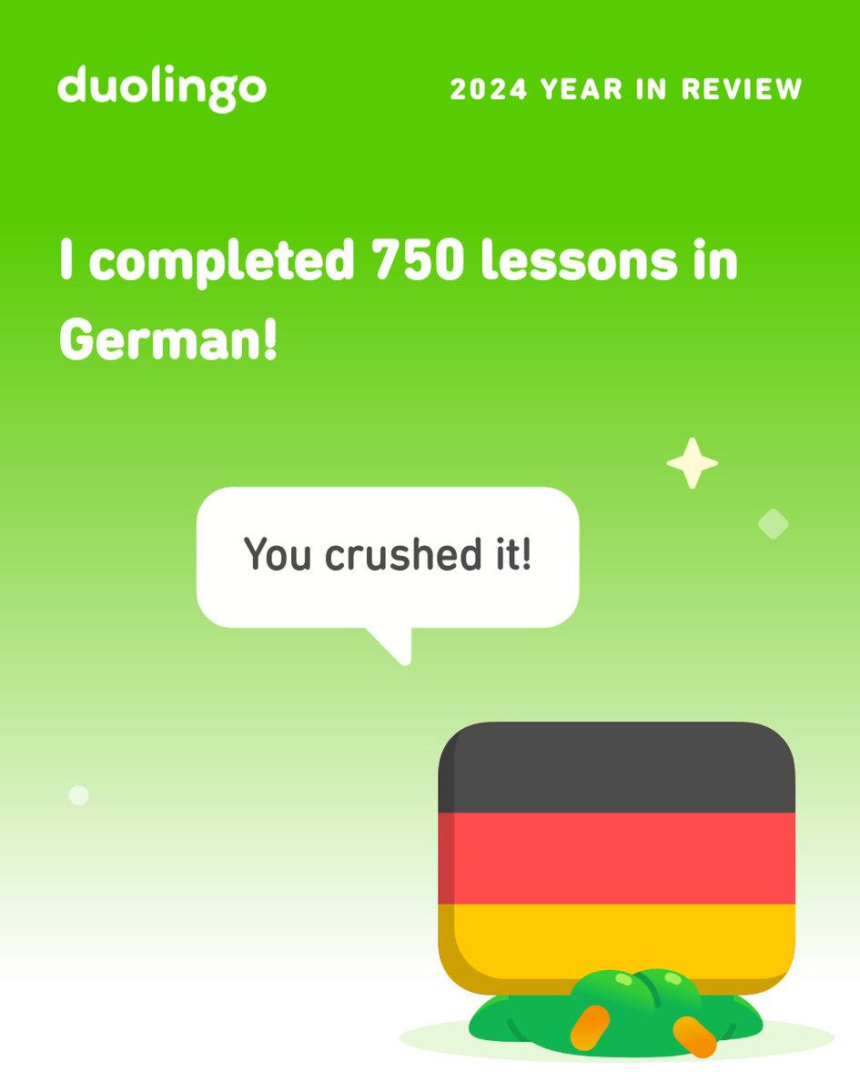 TwiTTo_u's tweet photo. Look what I learned on Duolingo in 2024! #Duolingo365 https://t.co/E3P1TC3Psz