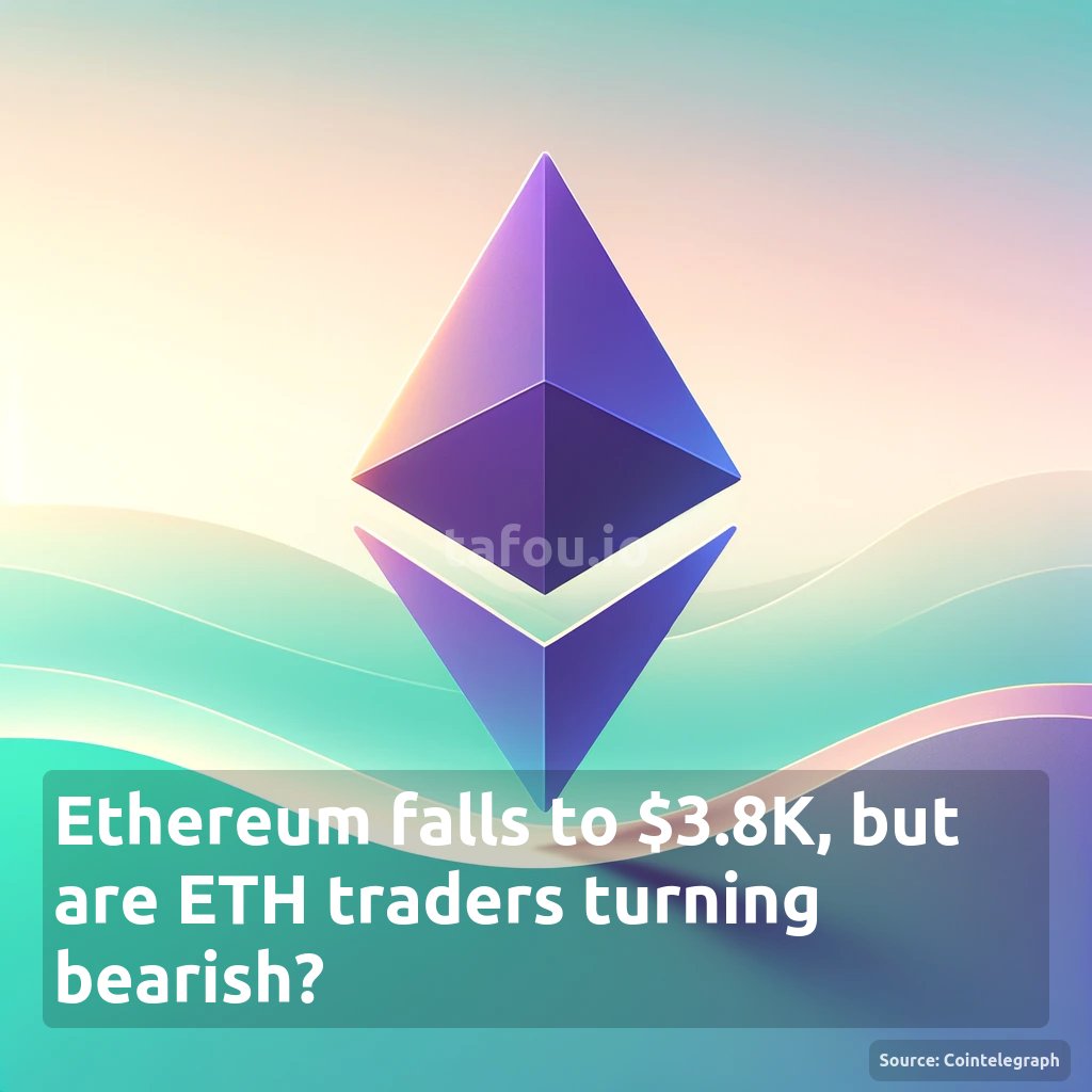 tafouio's tweet photo. Ethereum falls to $3.8K, but are ETH traders turning bearish?

#ethereum #ETH  #tafouio #cryptonews https://t.co/VvaGEfV7t9