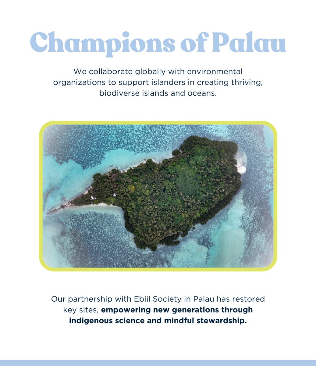 IslandConserv's tweet photo. Ann Singeo, founder of the Ebiil Society has been a driving force in Palau’s environmental education and restoration.

Read our interview with her to learn how she’s shaping sustainable futures for islands worldwide: https://t.co/VqKCSL2cmv https://t.co/YShHnt8IwY