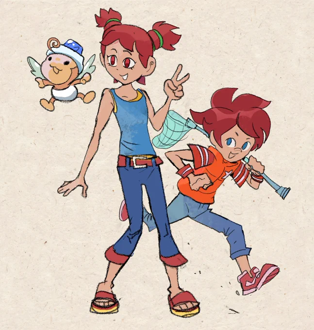 Ape Escape 2 sketches  