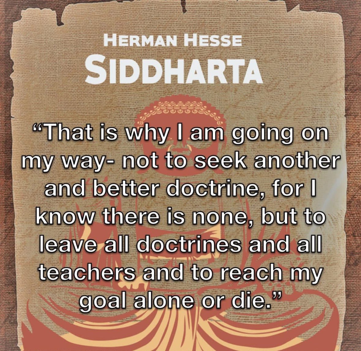 CoreySinz's tweet photo. Last December I finally read Siddhartha. It lived up to the hype. This really connected with my inner voice. Though I’m sure if I had read it earlier in my life it would not have had as much impact. Much of the meaning would have been overlooked. 

My mind was drawn to this portrayed call to adventure in the beginning of Siddhartha’s journey. It was this parallel idea I had experienced before in a game as powerful speech made by the protagonist:

“We are free to follow our own path. There are those who will take that freedom from us, and too many of you gladly give it. But it is our ability to choose – whatever you think is true – that makes us human... There is no book or teacher to give you the answers, to show you the path. Choose your own way! Do not follow me, or anyone else.” 

Wisdom differs from intellect. Wisdom can not be taught because it’s personally experienced and internalized. We all must go out on our own to discover our wisdom and enlightenment.

TLDR: delerious ramblings from a night shift worker.