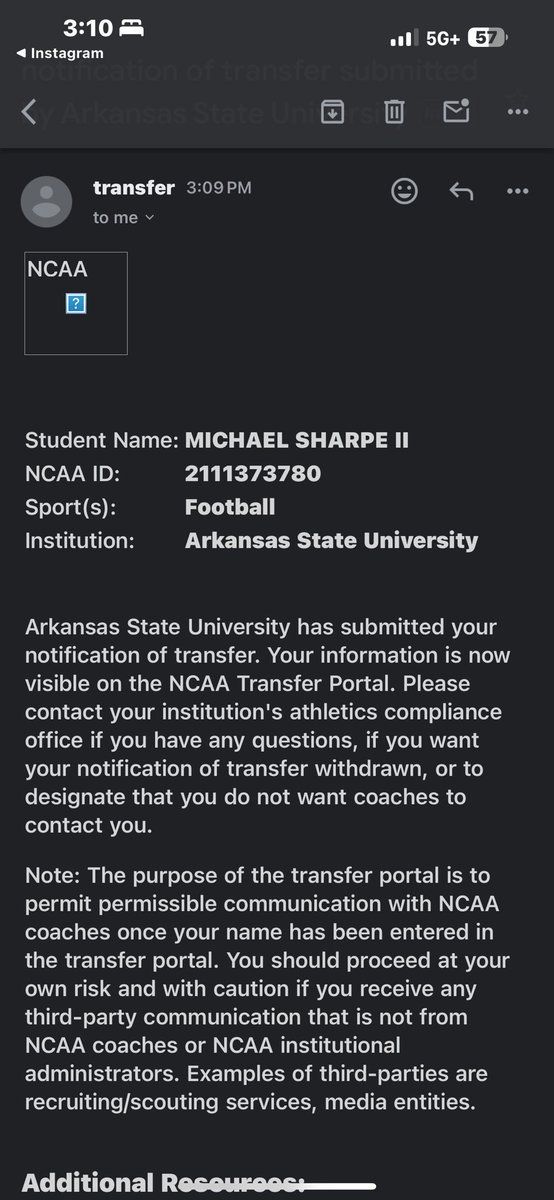 mtsii_4's tweet photo. Thankyou Arkansas State for the opportunity. I’m now in the transfer portal with 1-2 years looking for a new home.

5’10 193lb RB. https://t.co/nP6sY9nep9