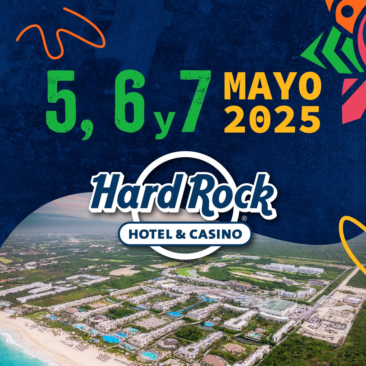 CumbreCP's tweet photo. ¡La Cumbre llega a Punta Cana! 🌴
El 5, 6 y 7 de mayo, en el Hard Rock Hotel &amp; Casino All Inclusive, vivirás una experiencia única en uno de los destinos más paradisíacos del Caribe. Conecta con líderes y expertos mientras disfrutas del lujo de sus habitaciones e instalaciones🏖️ https://t.co/Ixi9vQRgLL