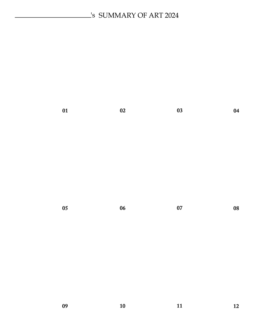 KuroshiroX's tweet photo. Free template Summary of Art 2024! Transparent png :) https://t.co/fADZjdgHa9