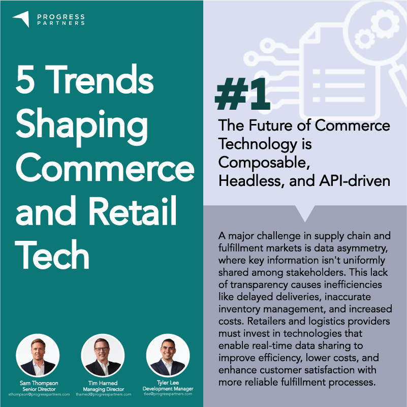 Our experts—Senior Director Sam Thompson, Managing Director Tim Harned, and Development Manager Tyler Lee—highlight composable, headless, and API-driven technologies as the key forces shaping the evolution of commerce and retail tech. 🔑 

Stay tuned for more insights! 💡