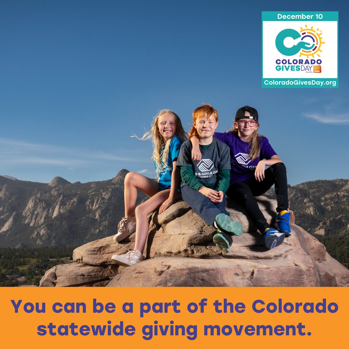 Tomorrow is #ColoradoGivesDay, but early giving is open🔗coloradogives.org/organization/B…. When you give to BGCLC through Colorado Gives Day, you join us in empowering local youth to shape their futures. We can't wait to see the wave of generosity!