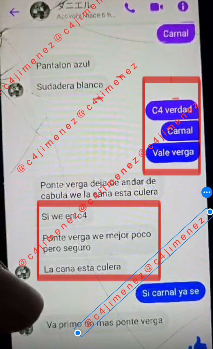 c4jimenez's tweet image. "YA TE SUBIERON a INTERNET… SÍ WE en C4… PONTE VERGA…”
Es una plática entre la rata imbécil y su primo.
Así le advierte q fue exhibido aquí, mientras buscaba asaltar un auto blindado en @AlcCuauhtemocMx
Agentes de @SSC_CDMX lo detuvieron robando más.

El caso #C4EnAlerta