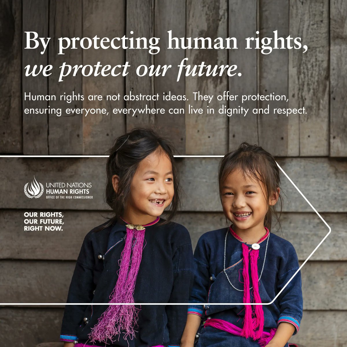UN's tweet photo. All human beings are born free and equal in dignity and rights.

By protecting human rights, we protect our future, ensuring everyone, everywhere, can live in dignity and respect.

More from @UNHumanRights on Tuesday’s #HumanRightsDay: https://t.co/6KJSfSQOfH https://t.co/Xyi6ahd385