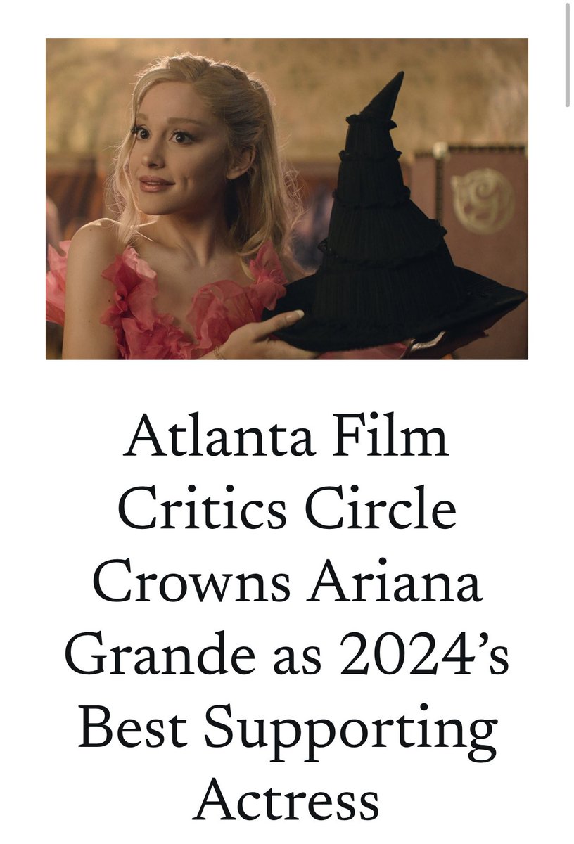 amourtatyana's tweet image. Check out the full winners list here! @ATLFilmCritics #AFCC #ArianaGrande 

Read here: whatthefilm.co/2024/12/09/atl…