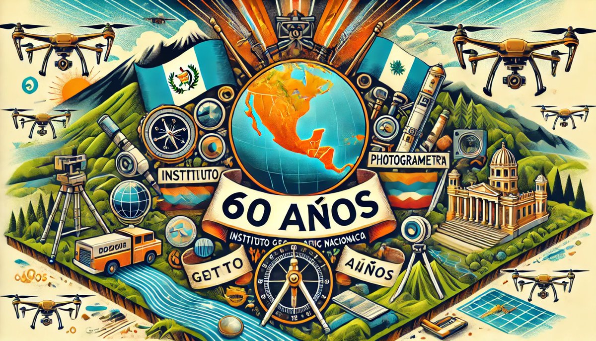 🇬🇹🎉🌍 ¡Celebramos los 60 años del Instituto Geográfico Nacional de Guatemala! 🌍🎉🇬🇹

Conmemoramos seis décadas del trabajo comprometido de cartografía, geografía, geodesia, catastro y fotogrametría, que han contribuido al desarrollo de nuestro país.

#GuatemalaSaleAdelante