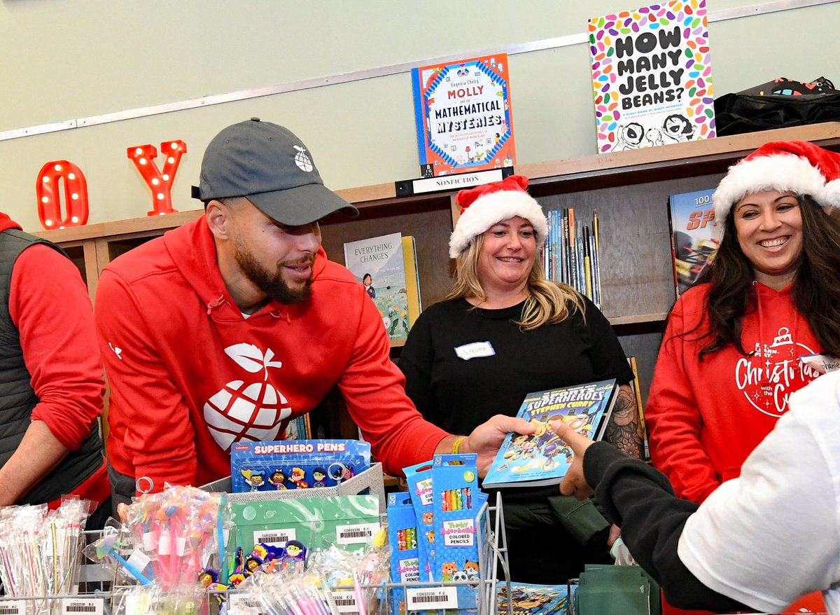 <a href="/eatlearnplay/">Eat. Learn. Play. Foundation</a> co-founders <a href="/StephenCurry30/">Stephen Curry</a> &amp; Ayesha Curry launched the 12th annual Christmas with the Currys at Madison Park Academy, their biggest holiday effort yet—$2.2M for Oakland kids &amp; families. Free book fairs, games, crafts, a refreshed library, plus, 1M meals &amp; more.
