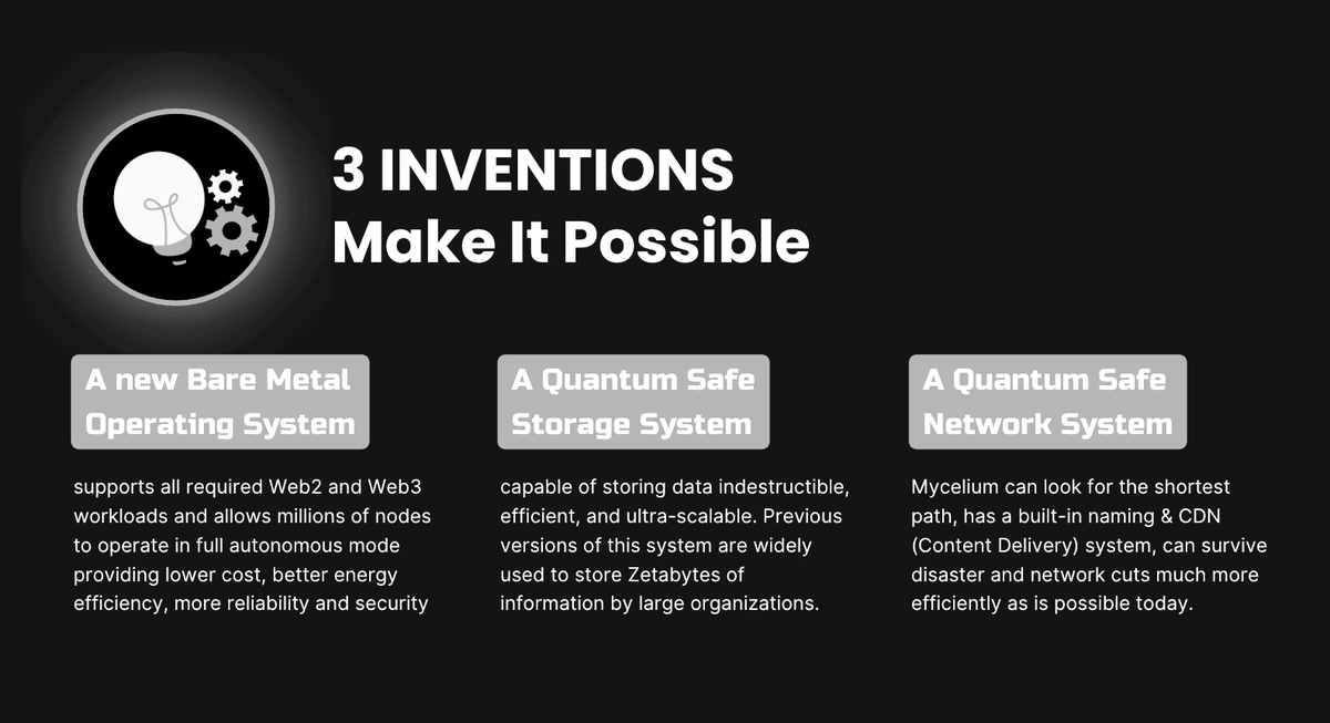 threefold_io's tweet photo. Built from the ground up – and led by co-founders with extensive experience in Internet and Cloud technologies – ThreeFold addresses critical issues affecting the current Internet, such as performance bottlenecks, reliability concerns, and scalability limitations. 💡 https://t.co/vr2EpGJDSg