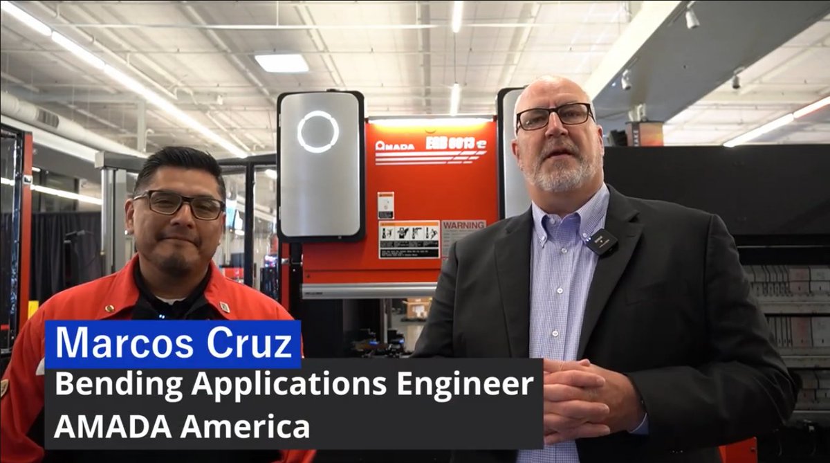 AmadaAmericaInc's tweet image. @FifthWaveManuf1 visited our Los Angeles Technical Center to delve into the EGB 6013 ARce #automatedbendingsystem. In these videos, AMADA Application Engineer, Marcos Cruz, showcases features such as the versatile #bendingrobot &amp;amp; automatic tool changer. is.gd/3ZUPTZ