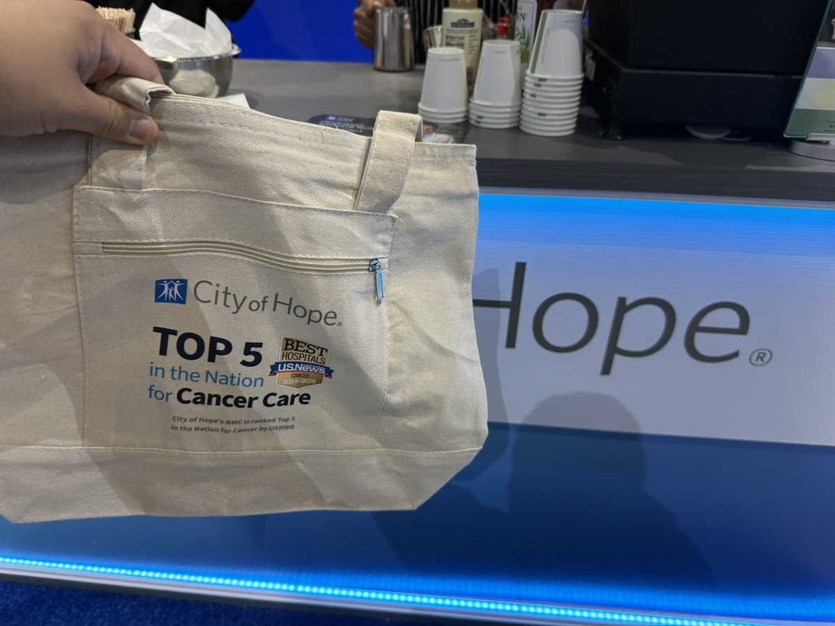 Mike Fernandez (mikemfernandez.bsky.social) (@mikesciguy) on Twitter photo Went to the <a href="/cityofhope/">City of Hope</a> booth at #ASH24. Came for the latte and left with a cool tote bag. #ASHKudos Went to the <a href="/cityofhope/">City of Hope</a> booth at #ASH24. Came for the latte and left with a cool tote bag. #ASHKudos