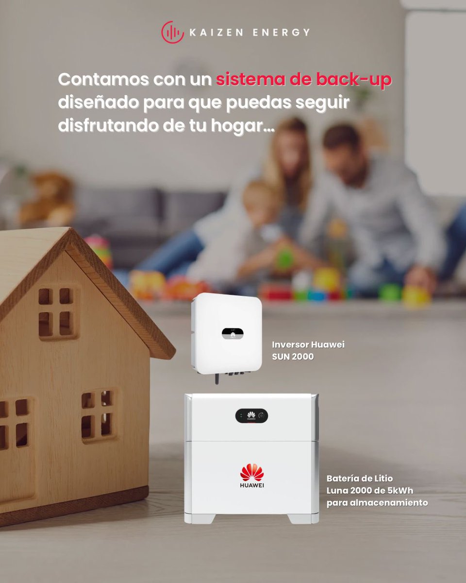 ¿Se te corta la energía eléctrica ante cambios climáticos?🌧️⛈️

Seguí disfrutando de tu hogar y familia con nuestro sistema de back-up.🔋⚡️

Elegí nuestro sistema de back-up y olvidate de los cortes de luz.
<a href="/Huawei/">Huawei</a> <a href="/ANDEOficial/">ANDE Página Oficial</a> <a href="/mopcparaguay/">MOPC Paraguay</a> 

#KaizenEnergy #EnergíaSolar #Huawei
