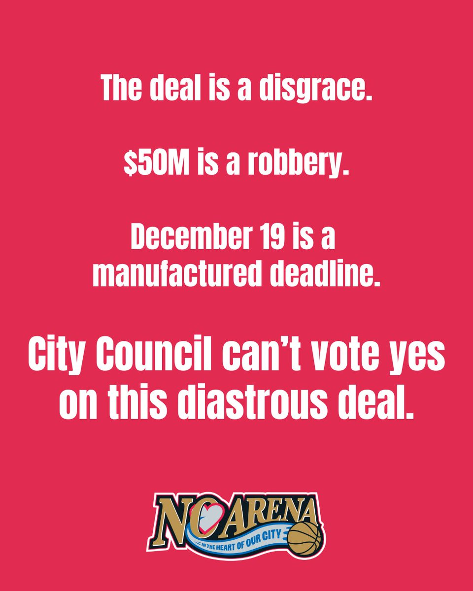 They don't have the votes. Everyone can see this deal is a disgrace. #NoArena