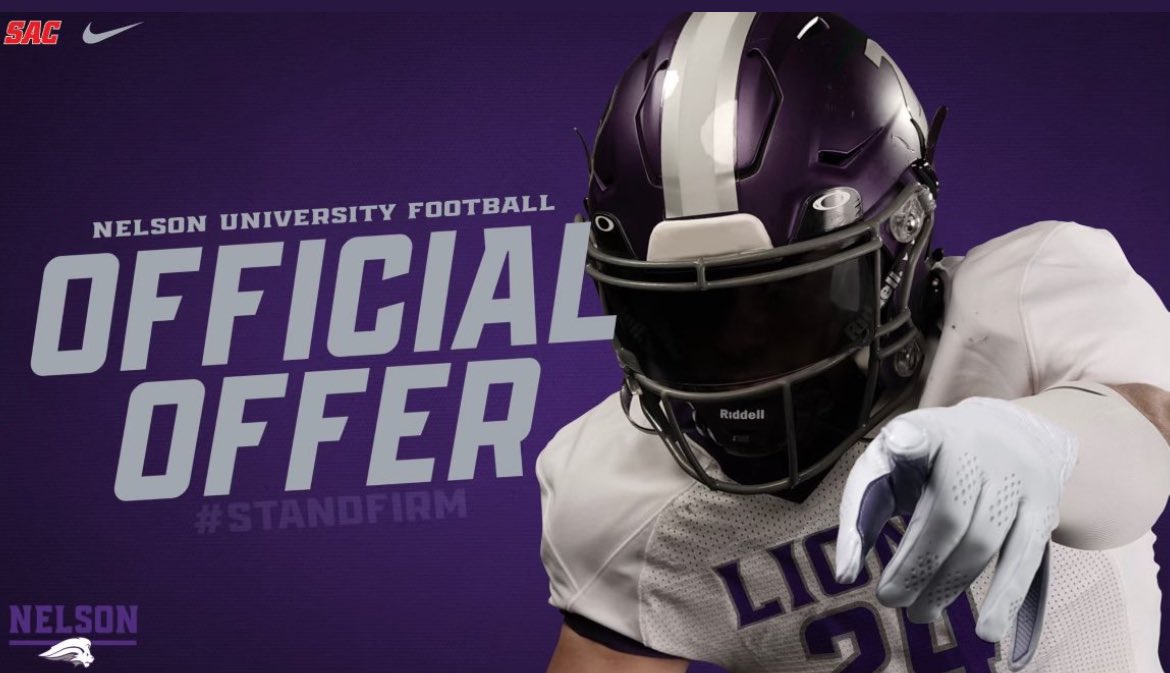 #AGTG Blessed to receive an offer from <a href="/NelsonUFootball/">NELSON Football</a>