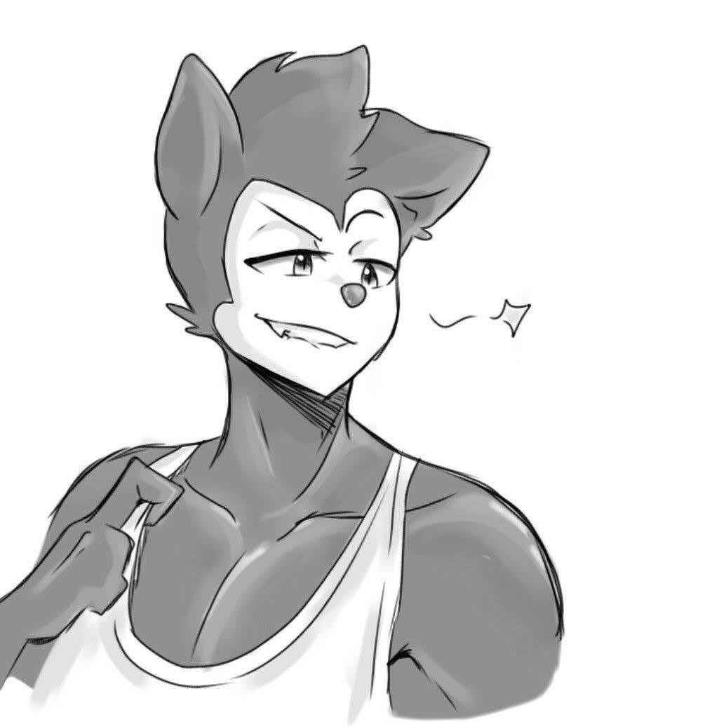 DilfCuphead's tweet photo. @That_Anon_Dude 🐺: "Nah~ I'm way more handsome then cute~" 

The wolf said as he tugged on his white tank top,  he focused his eyes on anon's body.

"Well I wanna have fun with people and he said it he best to see you~" https://t.co/zFfBH0XVmN