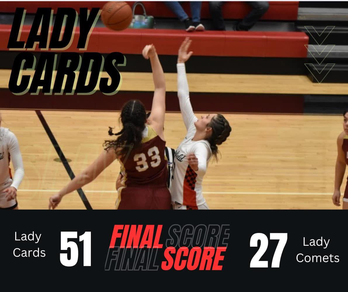 mhsladycards's tweet photo. The Lady Cards got the win for their home opener against the Lady Comets.

Lay Mayes led scoring with 26
Keely Henson 7
Lex Feagin 6
Ally Creason 5
Avery Creason 5
Camea Hunt 1
Querria Saxton 1

The Lady Cards are back in action at home tomorrow night against Dawson Springs. https://t.co/kxN0ll4UO5