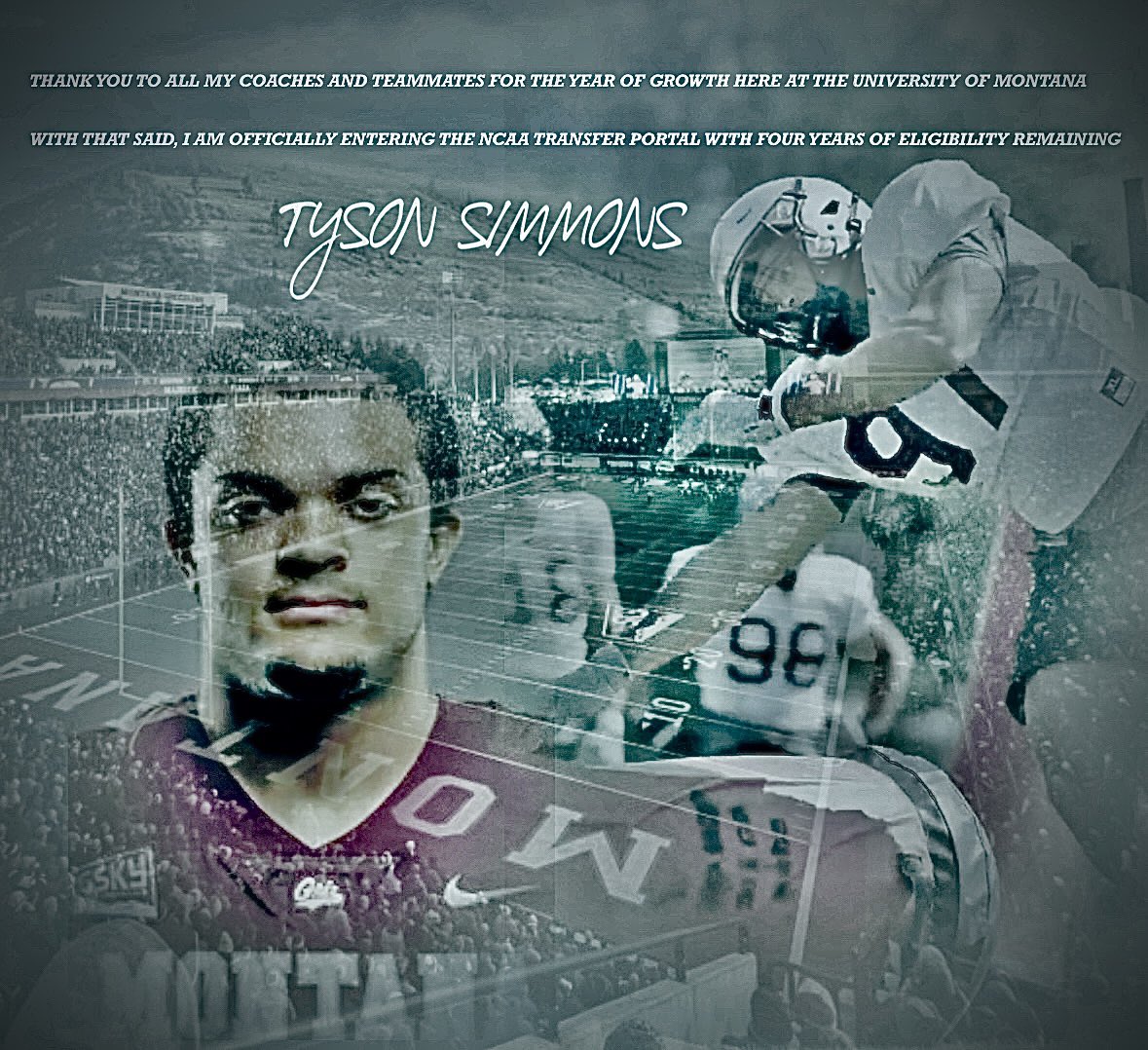 Thank You Montana 🐻

4 years of eligibility remaining