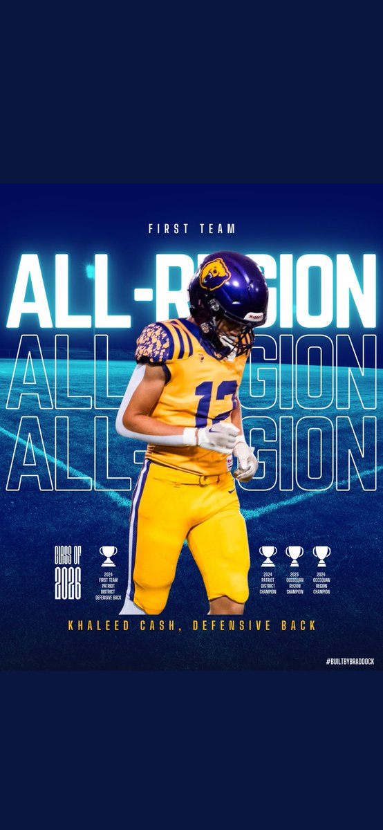CashKhaleed's tweet image. Grateful to be named first team region DB. @mdoc376 @OnePlayDrive @SOBELVR