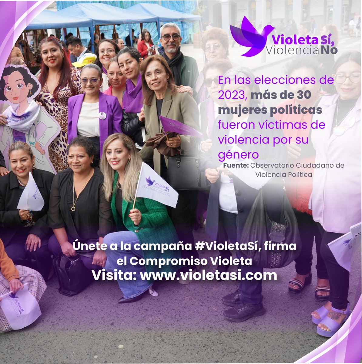 VioletaSiEC's tweet photo. #VioletaSiViolenciaNO 💜 En 2023, más de 30 mujeres políticas fueron víctimas de violencia por su género. 🚫 ¡Esto debe cambiar! Únete a la lucha por una política sin violencia y firma el Compromiso Violeta. ✍️
👉 Visita: https://t.co/qU9rT4IfXd https://t.co/zU4MMMraS4