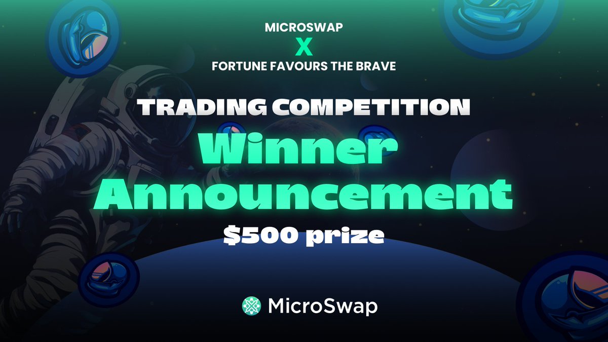 🎉 $FFTB Contest Winner Anouncement! 🎉
Big shoutout to all the FFTB Trading Champs on MicroSwap! 

Thank you for all of your participation and our partner <a href="/FFTB_Cronos/">$FFTB - Fortune Favours The Brave</a> ! ✨
Stay tuned for more epic events! 

Explore now:👉 microswap.org
#crofam #cryprocom