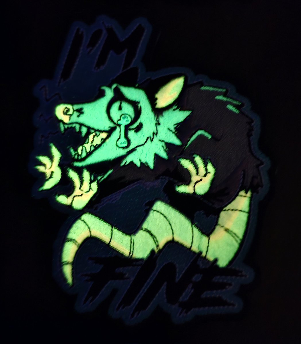 Guy, guys! 👀🩷
Our patches just came in!!

HUGE, UV reactive, AND Glow-in-the-dark. 

I am in LOVE. 😱🩷