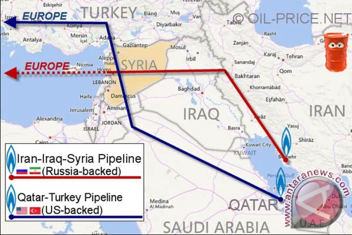5. Pada 2009, Qatar mengajukan proposal agar Assad melegalkan jalur pipa gas alamnya melintasi Suriah dan Turki untuk menuju Eropa. 

Bashar al Assad menolak proposal ini dan pada 2011 ia justru menjalin kerjasama dengan Iraq dan Iran untuk membangun jalur pipa ke Timur. Qatar,