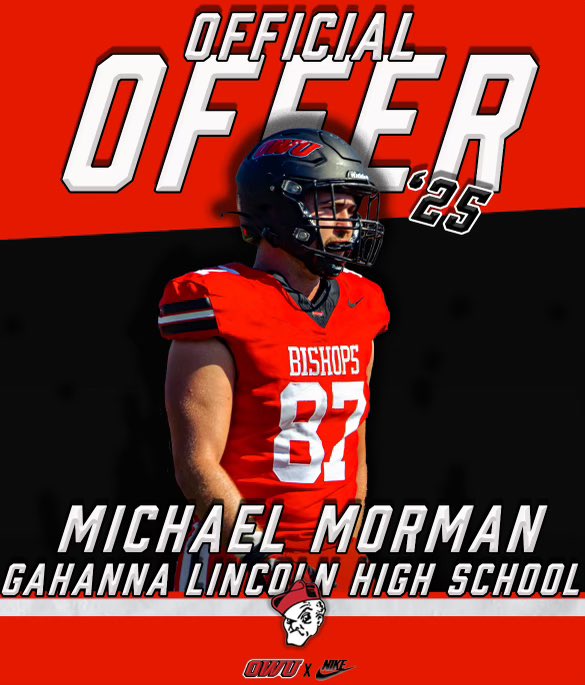 Michael Morman 2025 LB (@mikemorman40) on Twitter photo Blessed and thankful to receive an offer from <a href="/OWUBishopFB/">Ohio Wesleyan Football</a> <a href="/CoachWard/">Coach Mike Ward</a> <a href="/gahannafootball/">GahannaFootball</a> <a href="/Coach_MHolliday/">Murad Holliday</a> #AGTG Blessed and thankful to receive an offer from <a href="/OWUBishopFB/">Ohio Wesleyan Football</a> <a href="/CoachWard/">Coach Mike Ward</a> <a href="/gahannafootball/">GahannaFootball</a> <a href="/Coach_MHolliday/">Murad Holliday</a> #AGTG