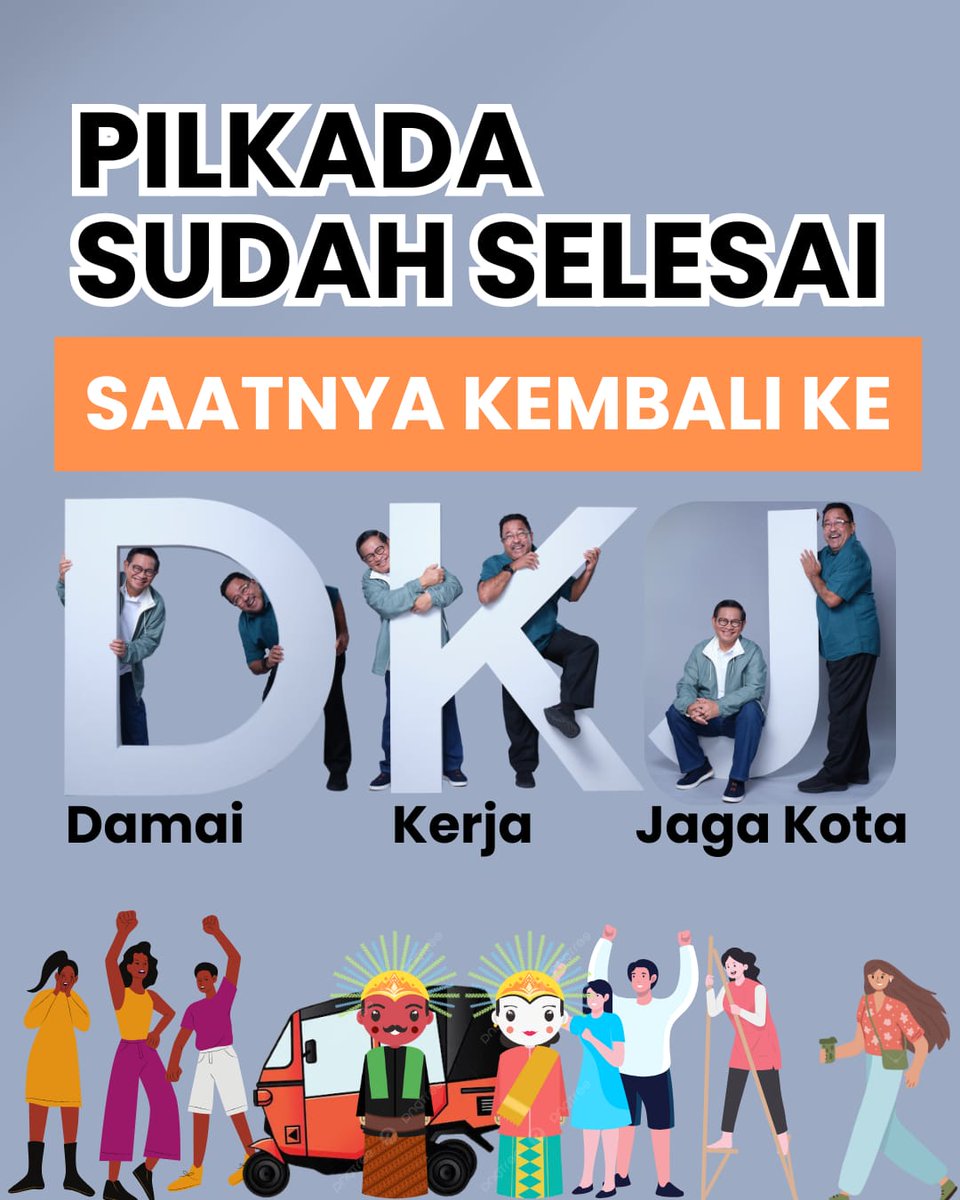 Cak_Mamatt's tweet photo. Pilkada dah selesai. Perjalanan baru dimulai. Jakarta butuh dukungan kita semua untuk bersinar bersama Mas Pram &amp; Bang Doel. #JakartaMenyala https://t.co/mYujAzMqLG