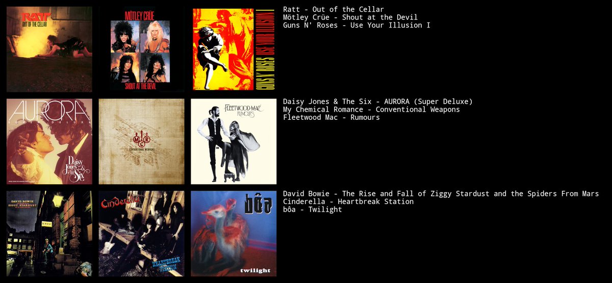 ST4RSFOR_EL1's tweet photo. if you like any of these, consider being my moot!! I fb ♡
#rocktwt #musictwt #metaltwt #promotwt https://t.co/RoS88eNIYS