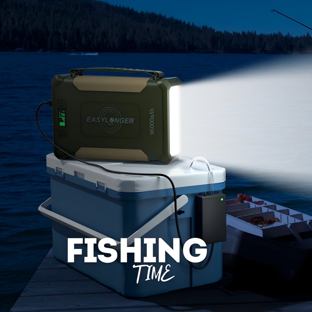 easylonger's tweet image. Cast your line and reel in a  full of adventure! 🌊

#EASYLONGER #EASYLONGERpower #outdoorlighting #backupbattery #fishinglife #es960