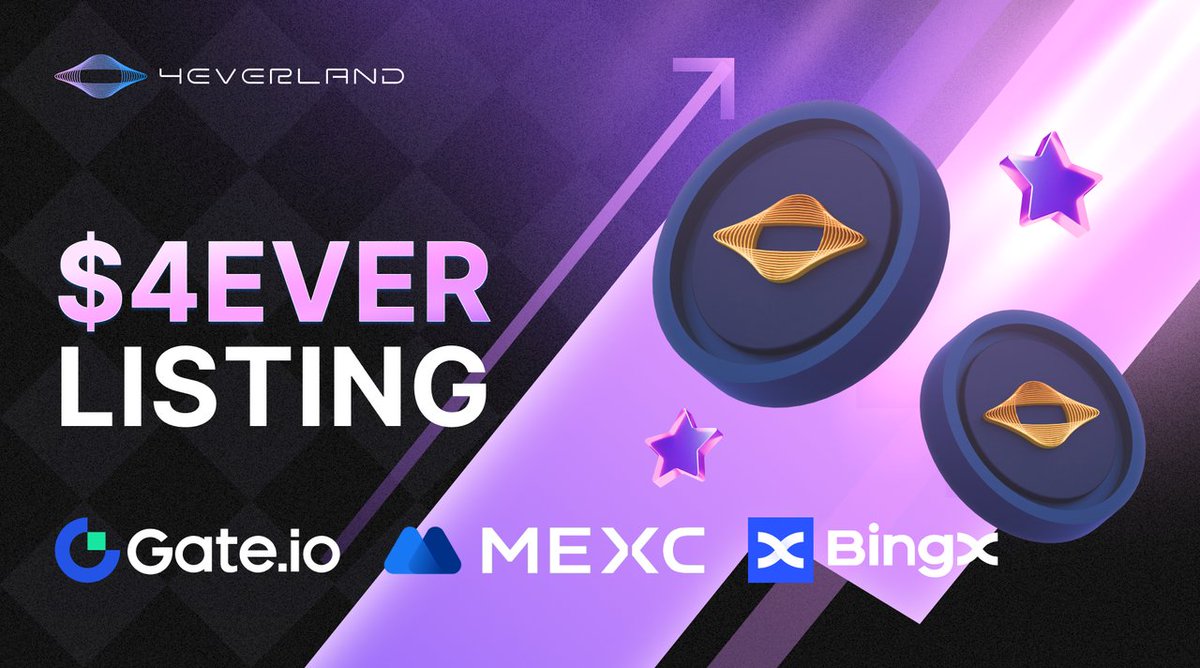 4everland_org's tweet photo. 🥳 The Moment Has Arrived - $4EVER Is Ready For LISTING🥂

📈You can begin trading $4EVER as of Dec 12, 2024, at 9:00 AM UTC on:
📍@gate_io
📍@BingXOfficial 
📍@MEXC_Official 

Join us in celebrating this exciting new chapter and dive into action! Your journey with $4EVER starts now! 🧡💛
#4EVERLAND #Airdrop #4EVERListing #Gate #BingX #MEXC