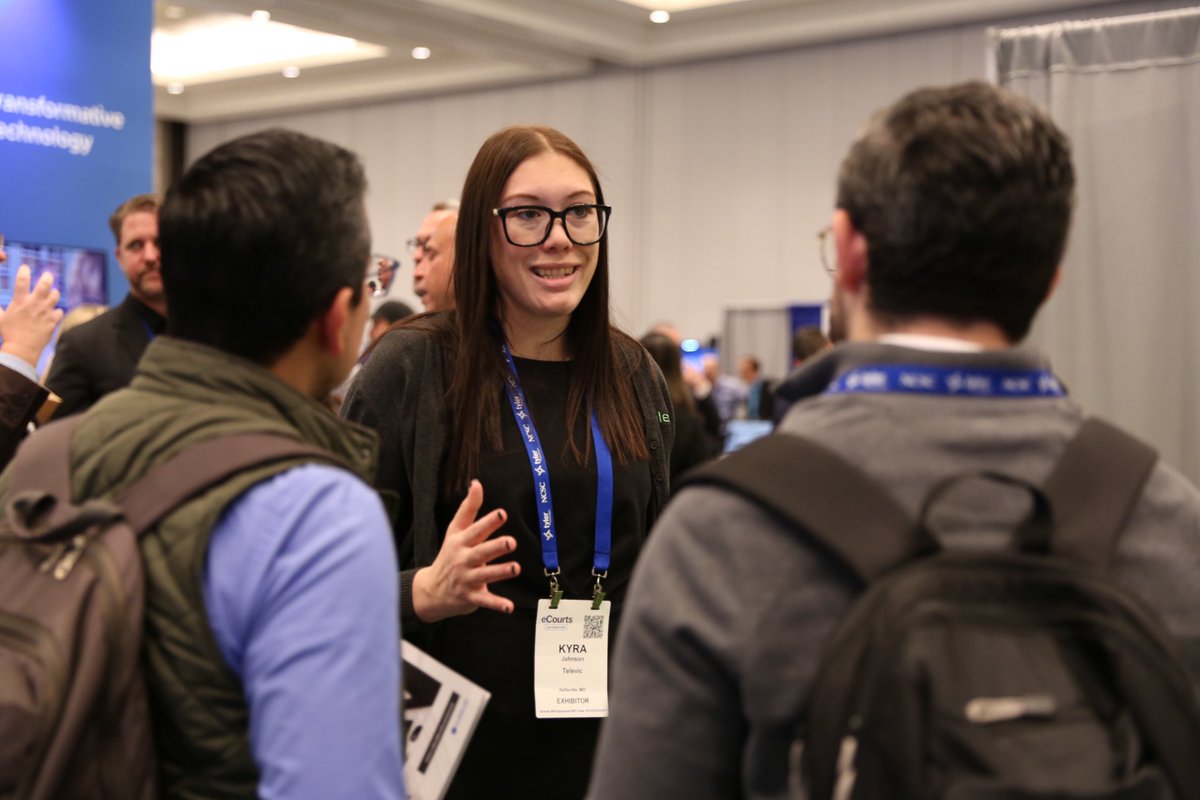 StateCourts's tweet image. Building partnerships at #eCourts2024! Connecting face-to-face with court professionals fosters innovation, strengthens relationships, and inspires solutions for the entire justice system. #CourtTech