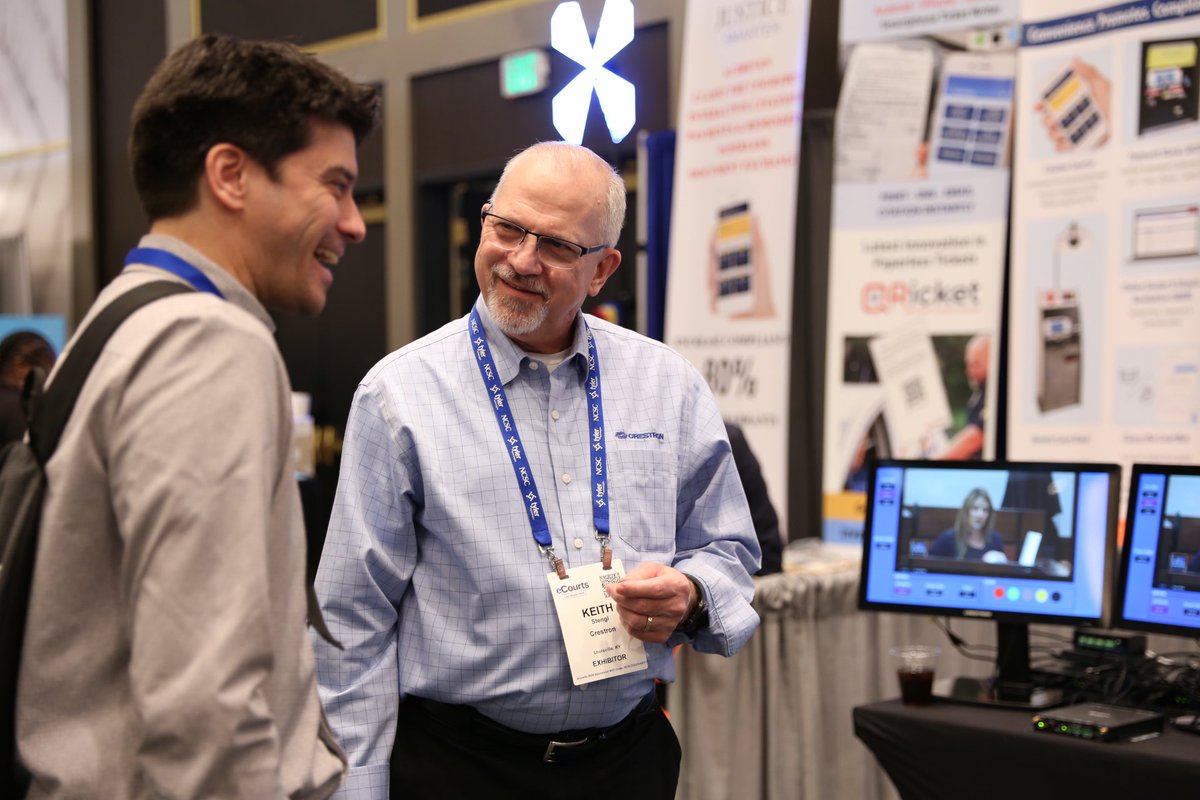 StateCourts's tweet image. Building partnerships at #eCourts2024! Connecting face-to-face with court professionals fosters innovation, strengthens relationships, and inspires solutions for the entire justice system. #CourtTech