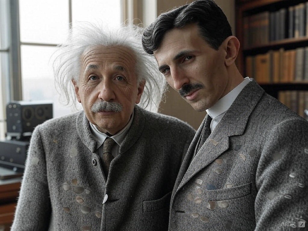 Temujinsrule's tweet photo. Two of the greatest minds to ever live
#enstein #tesla https://t.co/xWxKq4NdgW