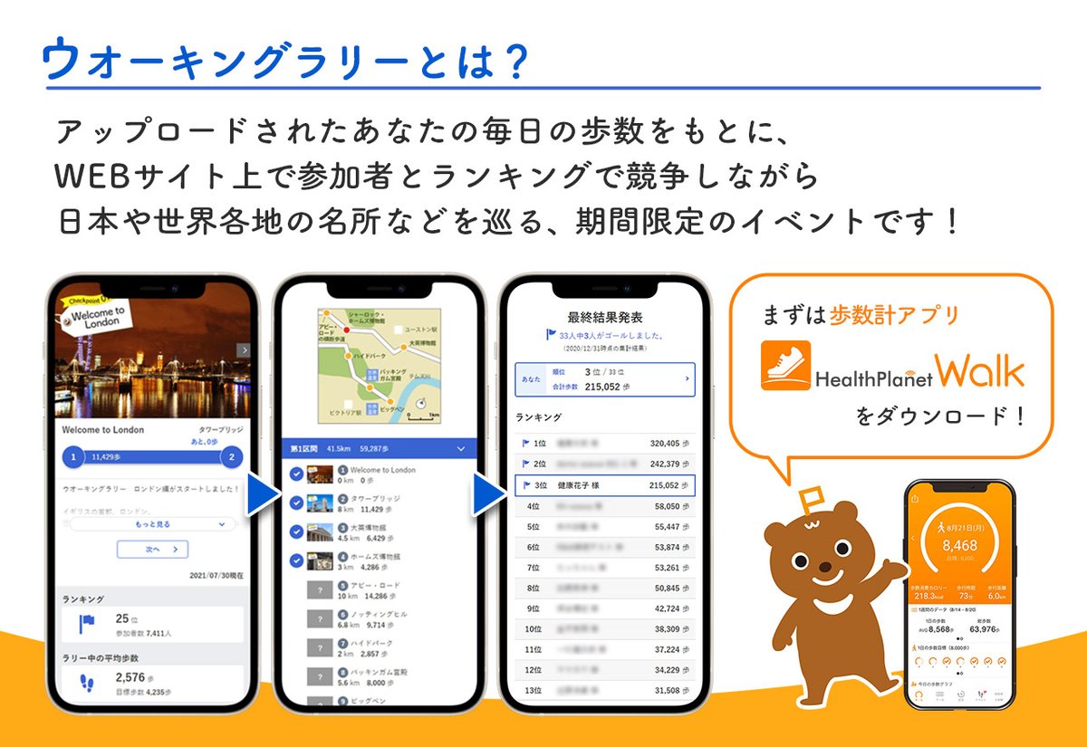 🚩バーチャルウオーキングラリーフランス編開催中🚶🇫🇷✨販売は2月3日(月)まで⚠️💦 歩数計アプリ「ヘルスプラネットウォーク」でフランス観光のハイライトとも言えるコースを巡りましょう🚶‍♂️🚶‍♀️  完歩者の中から抽選で素敵な賞品も！要チェック🎁✨