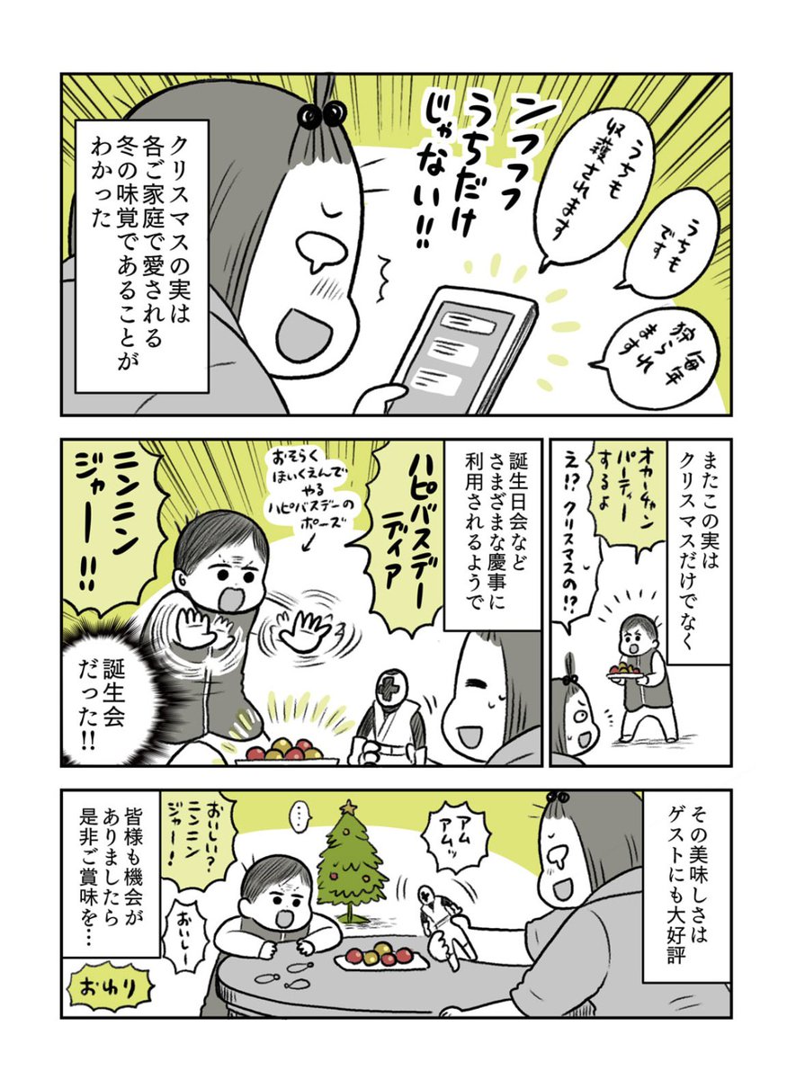 むすことわたし クリスマスの実(2歳) 