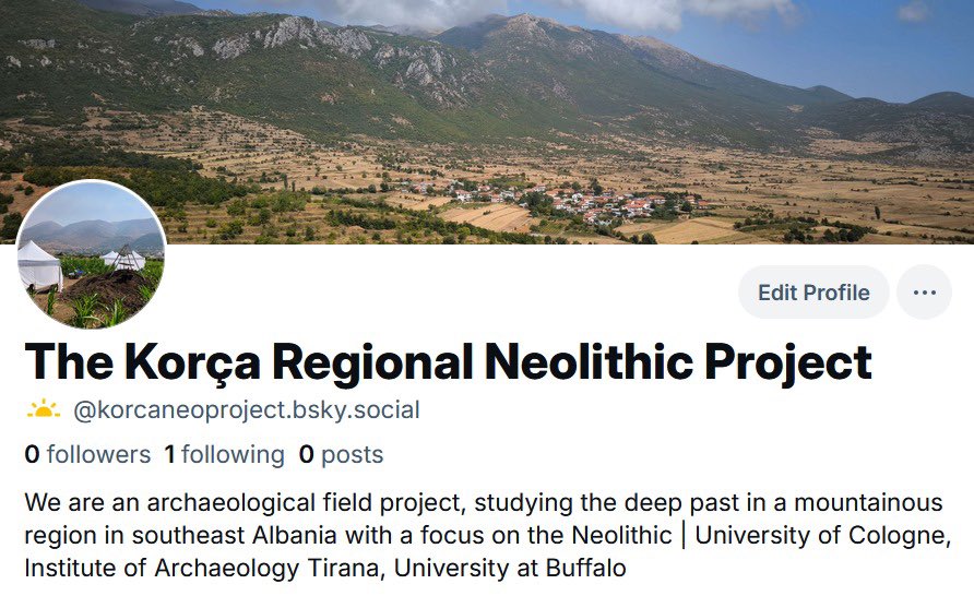 The account of my field project in Albania is also moving to Bluesky, find us there!