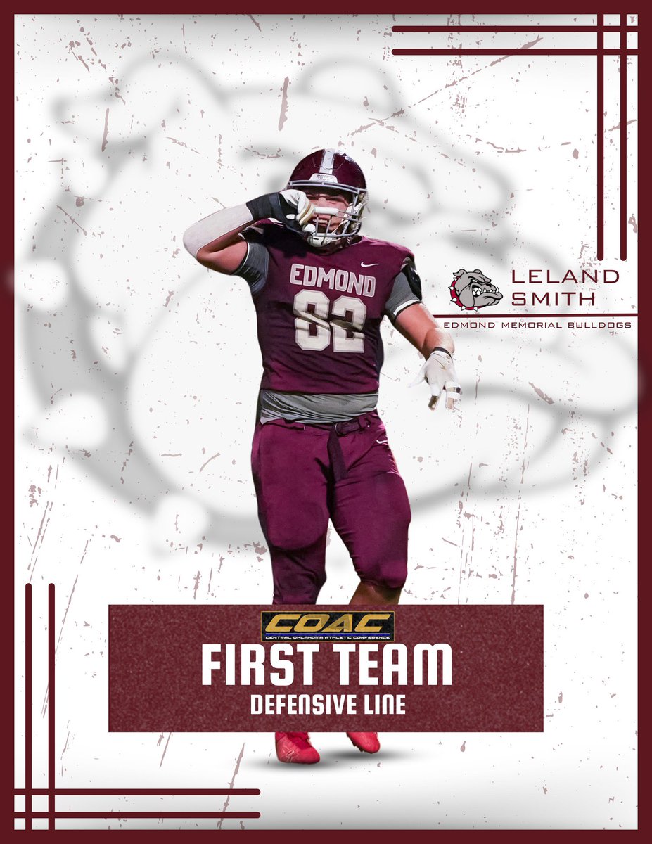 emhsbulldogs's tweet photo. Congratulations to our All-Conference 1st team selections! 

Leland Smith, Sr. DT

Billy McDown, Sr. WR 

Brock Dozier, Sr. C https://t.co/HxVQZD59Wp